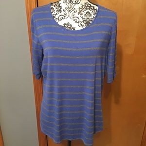 XL Apt. 9 Striped Scoop Neck Top